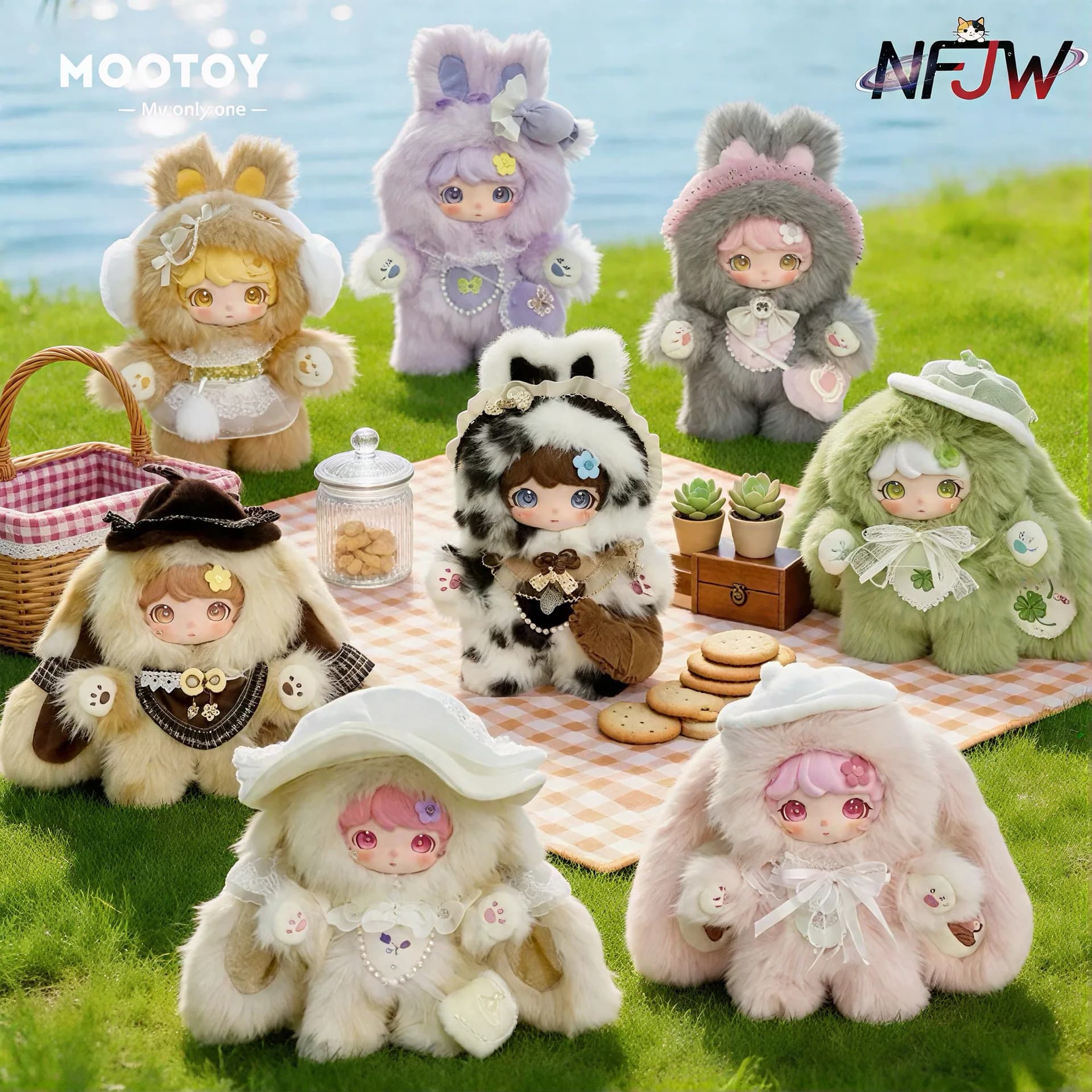 Luxi Picnic Bunny 600% blind box series, view 3