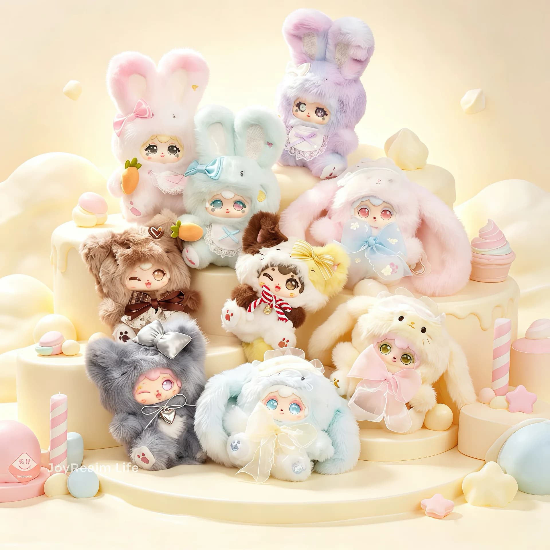Lucky Deer Nai and Poka Fluffy Collection blind box series